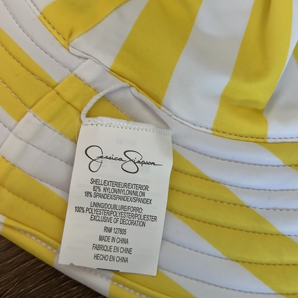 ☀️NEW Jessica Simpson Baby Girl Swimsuit with Sun hat - UPF 50+ -Sizes 18M & 24M - Picture 10 of 12